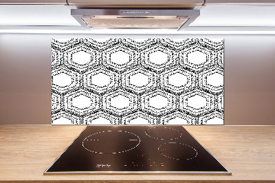 Pannello retrocucina con motivo geometrico come sfondo