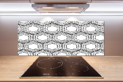 Pannello retrocucina con motivo geometrico come sfondo