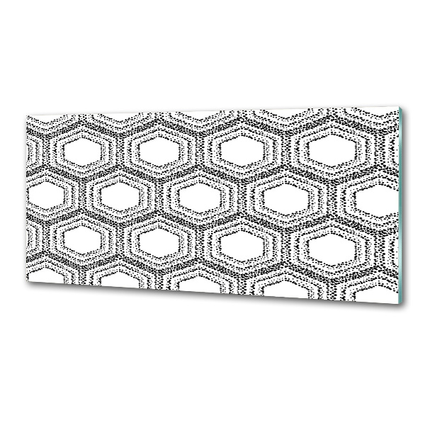 Pannello retrocucina con motivo geometrico come sfondo