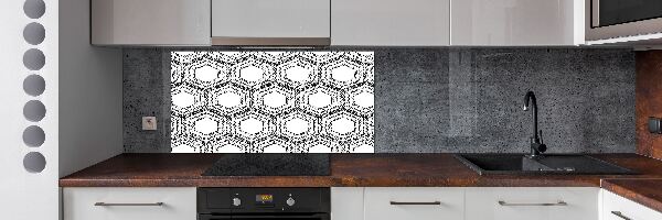 Pannello retrocucina con motivo geometrico come sfondo