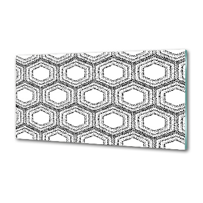 Pannello retrocucina con motivo geometrico come sfondo