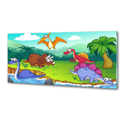 Rivestimento parete cucina con motivo di dinosauri