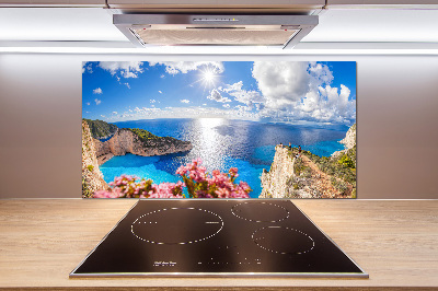 Rivestimento parete cucina con motivo ispirato a Zante, Grecia