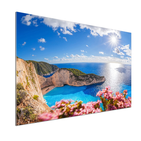 Rivestimento parete cucina con motivo ispirato a Zante, Grecia