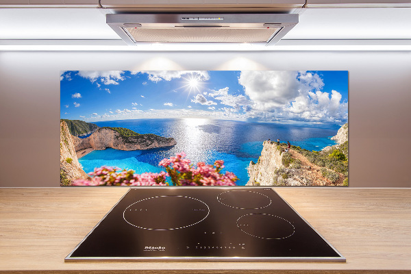 Rivestimento parete cucina con motivo ispirato a Zante, Grecia