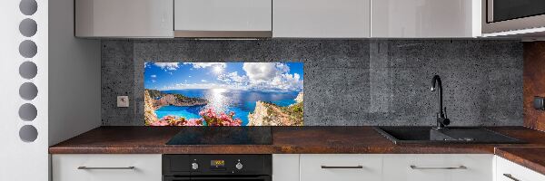 Rivestimento parete cucina con motivo ispirato a Zante, Grecia