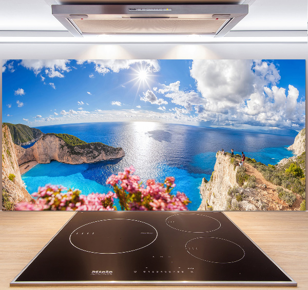 Rivestimento parete cucina con motivo ispirato a Zante, Grecia