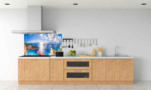 Rivestimento parete cucina con motivo ispirato a Zante, Grecia