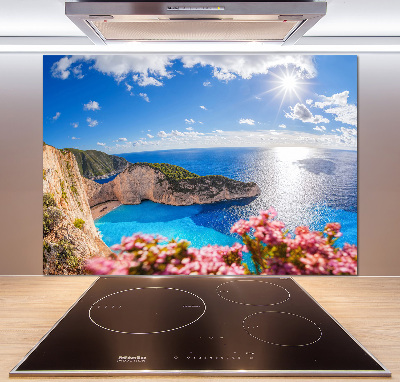 Rivestimento parete cucina con motivo ispirato a Zante, Grecia