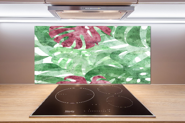 Pannello paraschizzi cucina con motivo Monstera