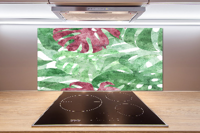 Pannello paraschizzi cucina con motivo Monstera