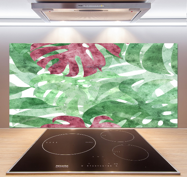 Pannello paraschizzi cucina con motivo Monstera