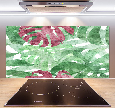 Pannello paraschizzi cucina con motivo Monstera