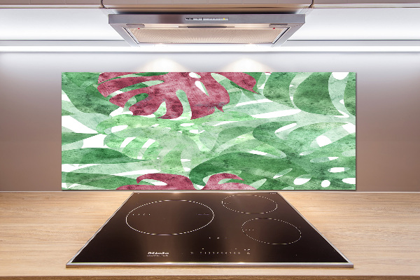 Pannello paraschizzi cucina con motivo Monstera