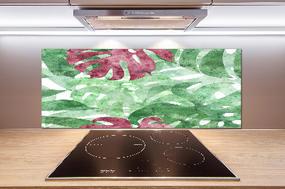 Pannello paraschizzi cucina con motivo Monstera