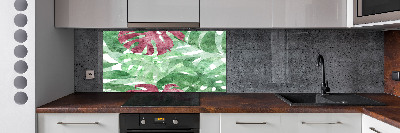 Pannello paraschizzi cucina con motivo Monstera
