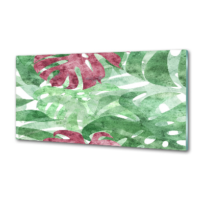 Pannello paraschizzi cucina con motivo Monstera