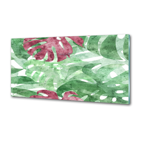 Pannello paraschizzi cucina con motivo Monstera