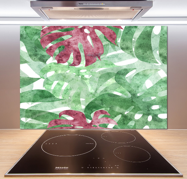 Pannello paraschizzi cucina con motivo Monstera