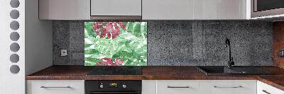 Pannello paraschizzi cucina con motivo Monstera