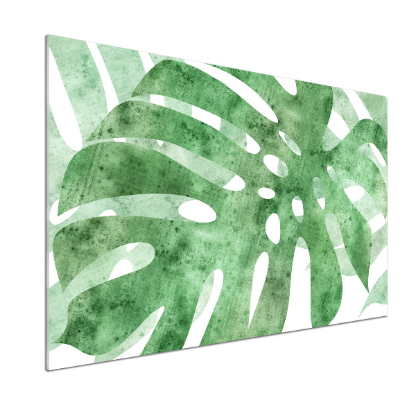 Rivestimento parete cucina con motivo Monstera