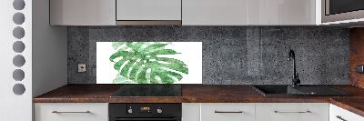Rivestimento parete cucina con motivo Monstera