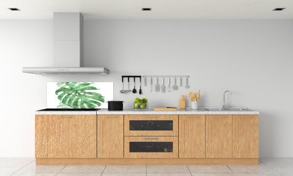 Rivestimento parete cucina con motivo Monstera