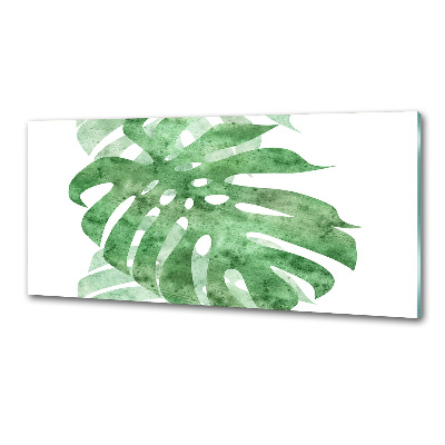 Rivestimento parete cucina con motivo Monstera