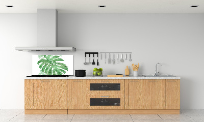 Rivestimento parete cucina con motivo Monstera