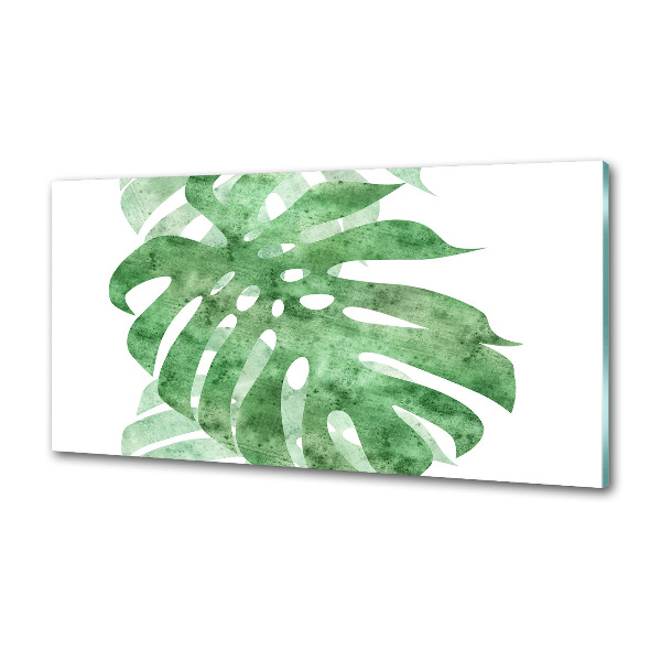 Rivestimento parete cucina con motivo Monstera