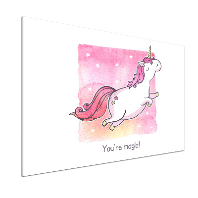 Pannello retrocucina con motivo unicorno rosa