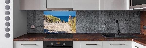 Pannello paraschizzi cucina con stampa Dune costiere