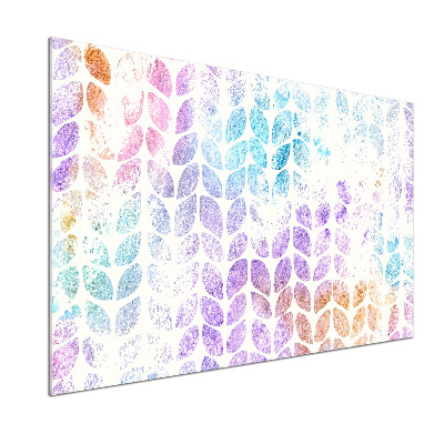 Pannello retrocucina con motivo di foglie colorate