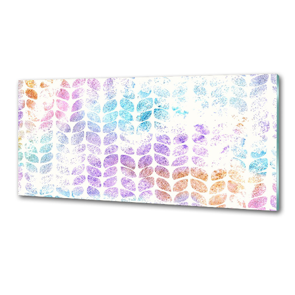 Pannello retrocucina con motivo di foglie colorate