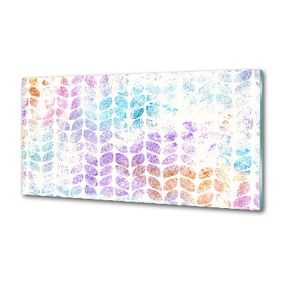 Pannello retrocucina con motivo di foglie colorate