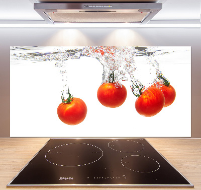 Rivestimento parete cucina con decoro di pomodori sott'acqua