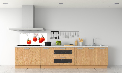 Rivestimento parete cucina con decoro di pomodori sott'acqua