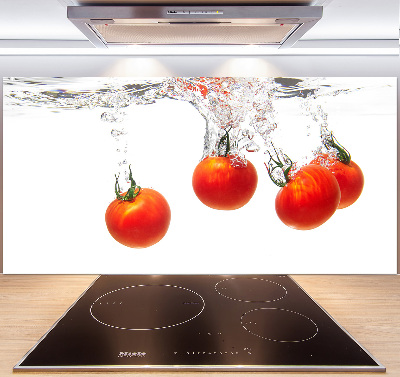 Rivestimento parete cucina con decoro di pomodori sott'acqua
