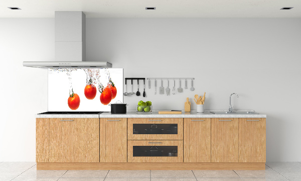 Rivestimento parete cucina con decoro di pomodori sott'acqua