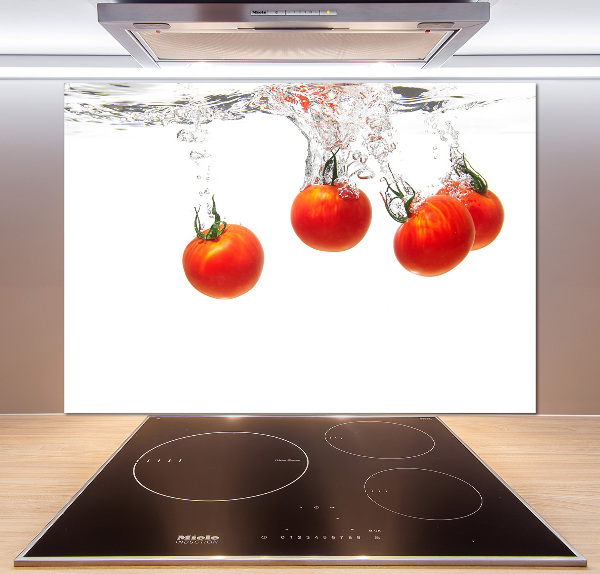 Rivestimento parete cucina con decoro di pomodori sott'acqua