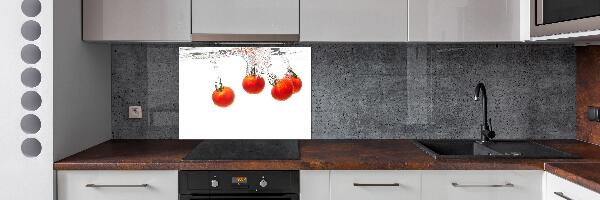 Rivestimento parete cucina con decoro di pomodori sott'acqua