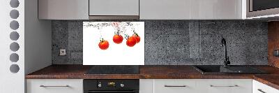 Rivestimento parete cucina con decoro di pomodori sott'acqua