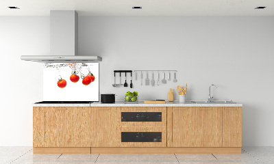 Rivestimento parete cucina con decoro di pomodori sott'acqua