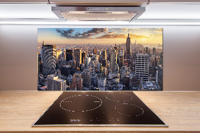 Rivestimento parete cucina con stampa panoramica a volo d'uccello di New York