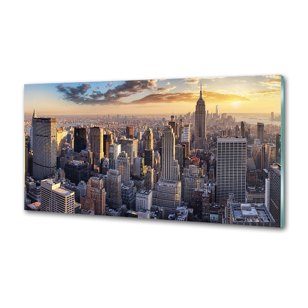 Rivestimento parete cucina con stampa panoramica a volo d'uccello di New York