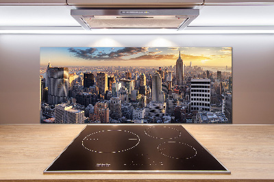 Rivestimento parete cucina con stampa panoramica a volo d'uccello di New York