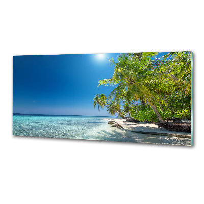 Pannello retrocucina con stampa 'Spiaggia delle Maldive'