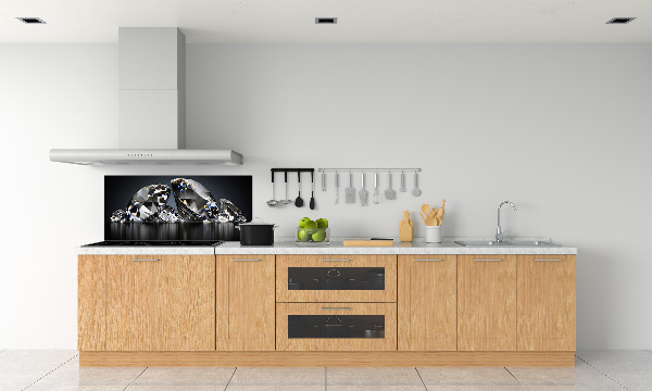 Rivestimento parete cucina con motivo a diamanti