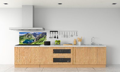 Rivestimento parete cucina con motivo Lago Nero e Monti Tatra