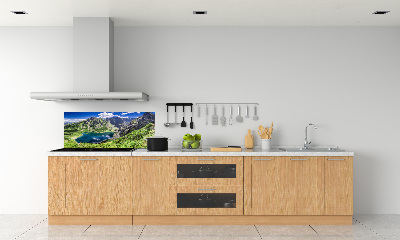 Rivestimento parete cucina con motivo Lago Nero e Monti Tatra
